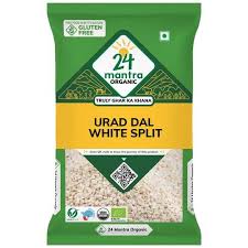 24 MANTRA ORGANIC URAD DAL WHITE SPLIT 500GM