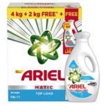 ARIEL MATIC LIQUID DETERGENT TOP LOAD 6KG+1L