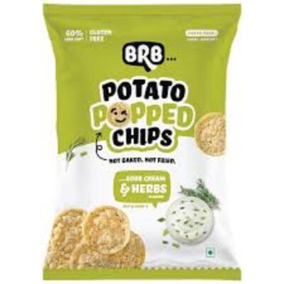 BRB POTATO POPPED CHIPS SOUR CREAM & HERBS 85 GM