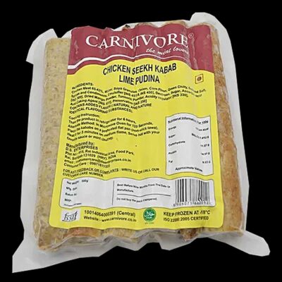 CARNIVORE CHICKEN SEEKH KABAB LIME PUDINA 500GM