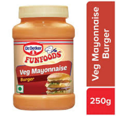 FUN FOODS VEG MAYONNAISE BURGER 250G