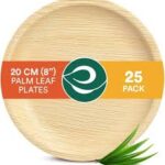 ECO SOUL PALM LEAF PLATES  ROUND  8” 25 COUNT
