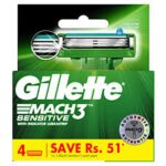 GILLETTE MACH3 SENSITIVE 4N BLADES