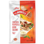 YUMMIEZ CHICKEN PEPPER & HERB SALAMI 250G