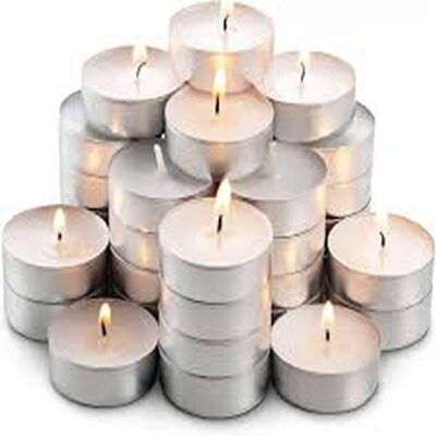 50 TEALIGHT CANDLES SMOKELESS