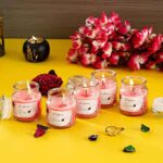 AROMATHERAPY FRAGRANCE CANDLES SMALL ROSE (SET OF 3)