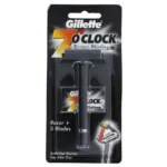 GILLETTE 7 O CLOCK SUPER PLATINUM RAZOR + 2 BLADES