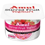 AMUL STIRRED FRUIT YOGHURT STRAWBERRY 100 G