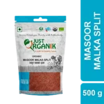 JUST ORGANIK ORGANIC MASOOR MALKA SPLIT 500 G